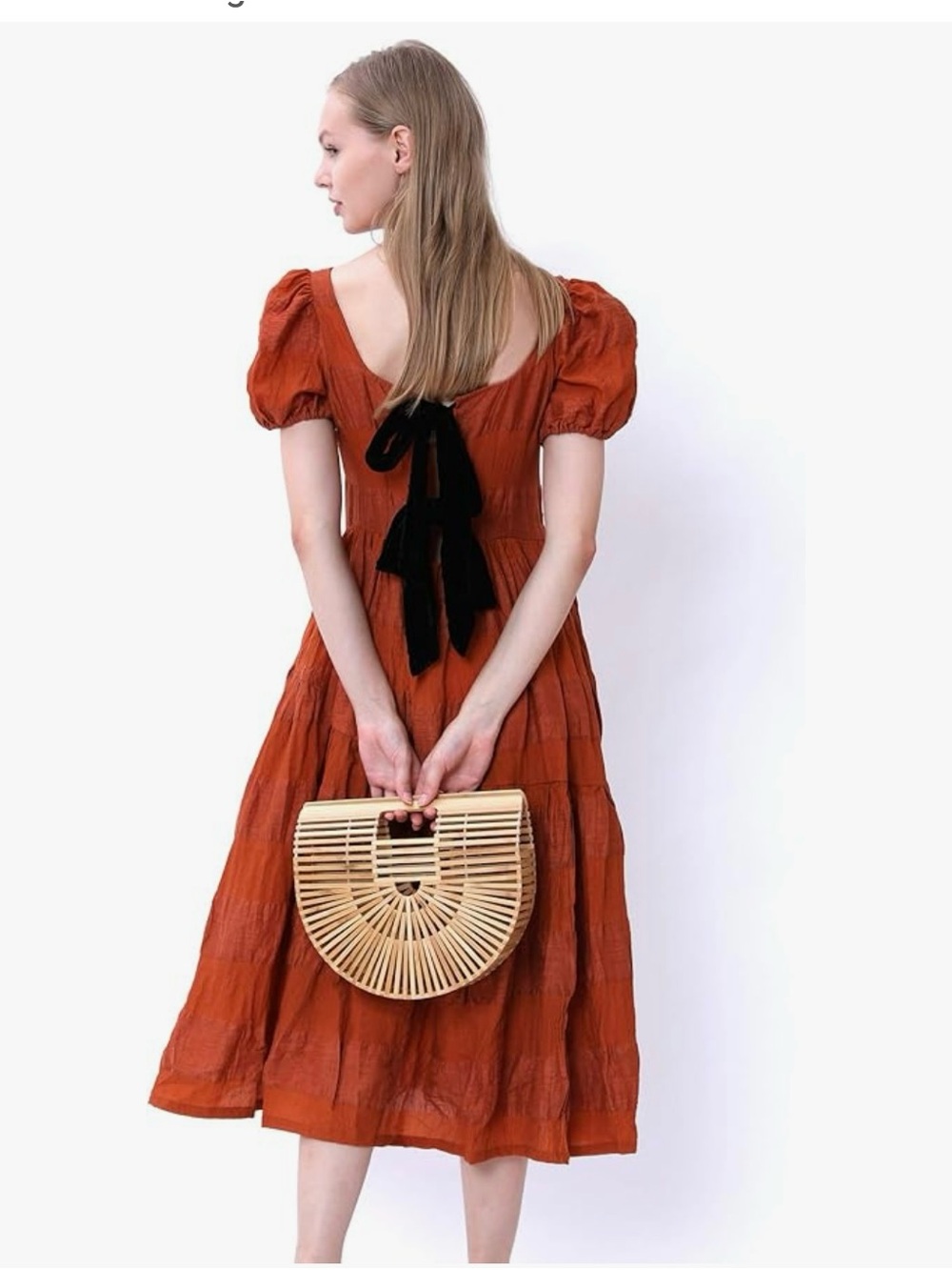 Bamboo Handbag Purse Clutch - Picture 4 of 4